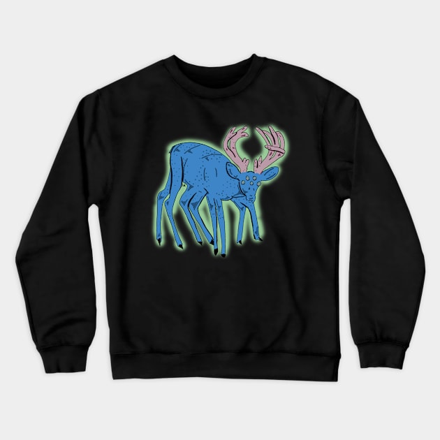 Mutant Deer Crewneck Sweatshirt by Katherine Montalto